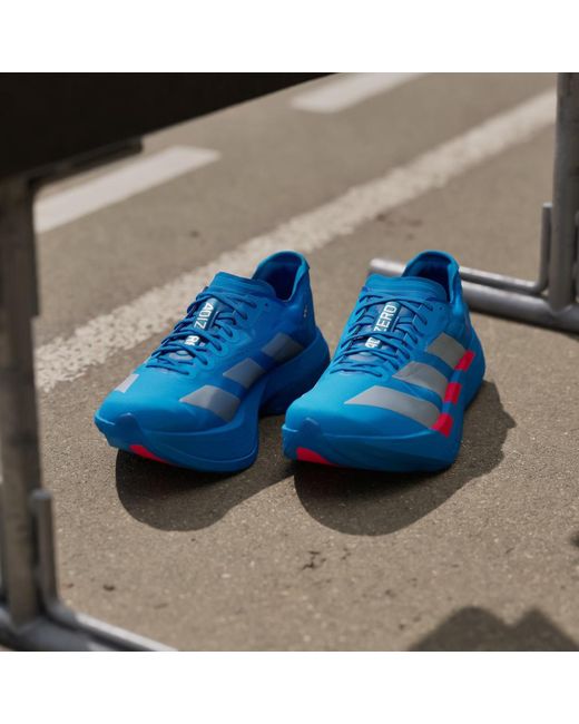 Adidas Blue Adizero Adios Pro 4 Shoes for men