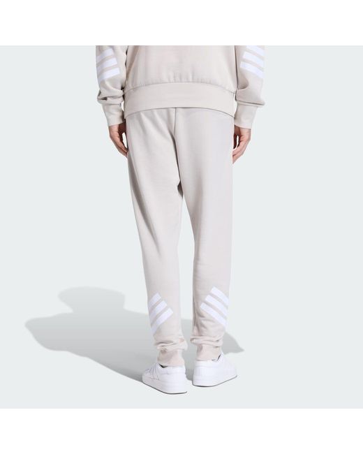 Adidas Gray French Terry 3-Stripes Joggers for men