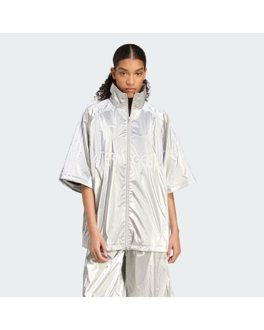 Giacca Da Allenamento Oversize Argento Adilenium Season 4 Teamgeist di Adidas in Gray