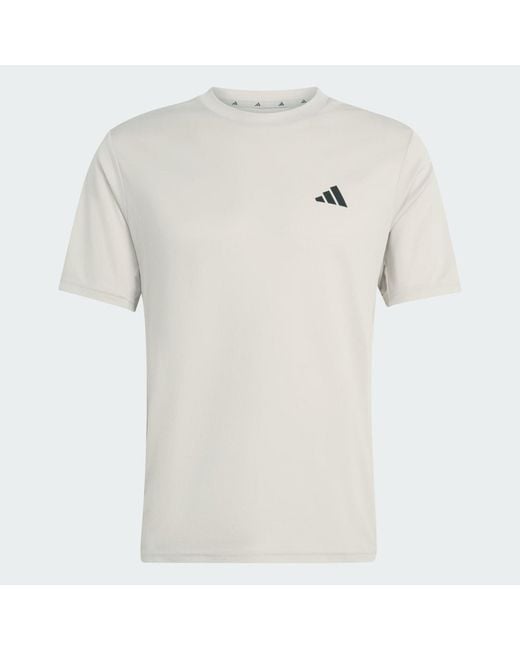 Adidas White Workout Essentials Base T-Shirt for men