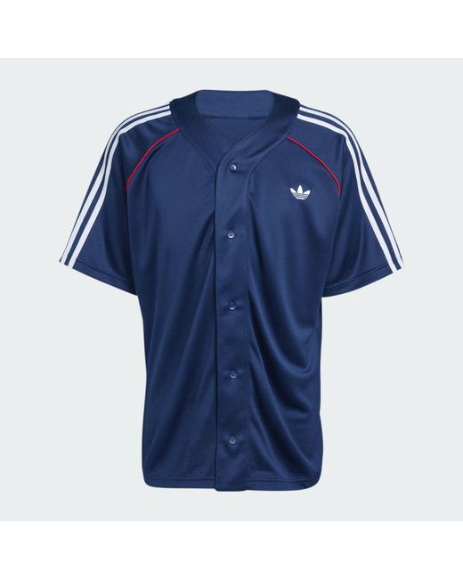 Adidas Blue Adicolor Baseball Jersey for men