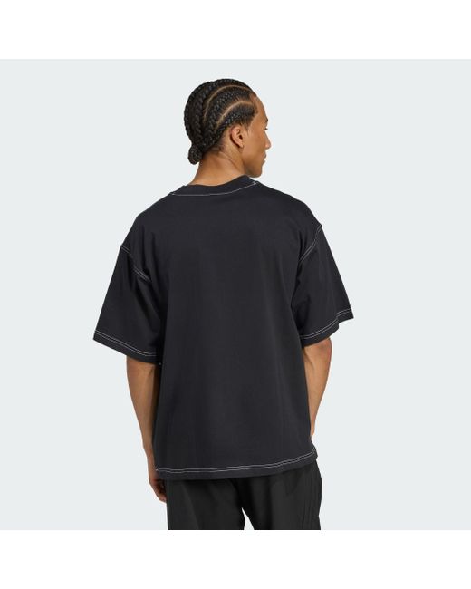 Camiseta De Gran Tamaño Wabash Adidas de hombre de color Black
