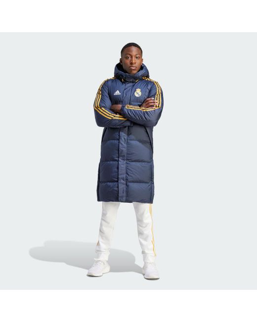 Adidas Blue Real Madrid Dna Down Coat for men