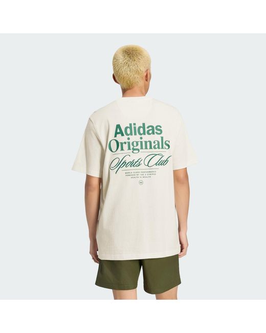 Adidas White Sport Club Loose T-Shirt for men