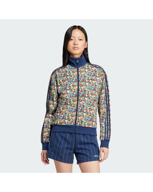 Adidas Blue Originals X Liberty London Floral Track Top