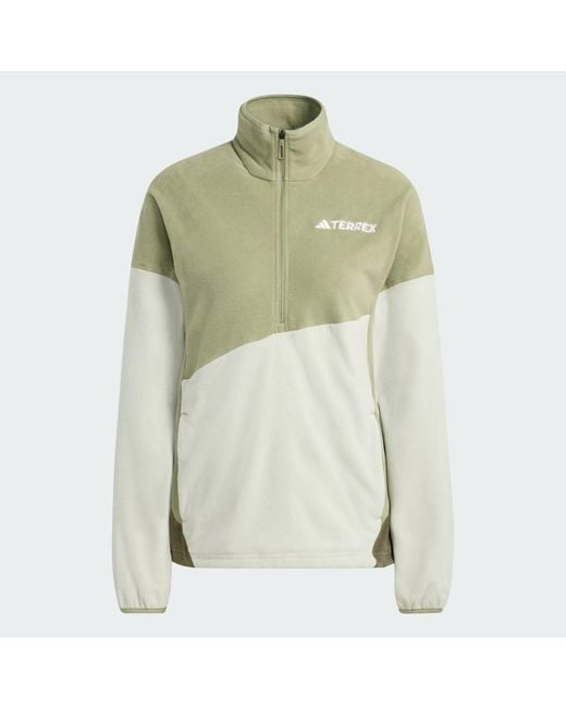 Adidas Green Terrex Multi Climawarm Fleece Anorak