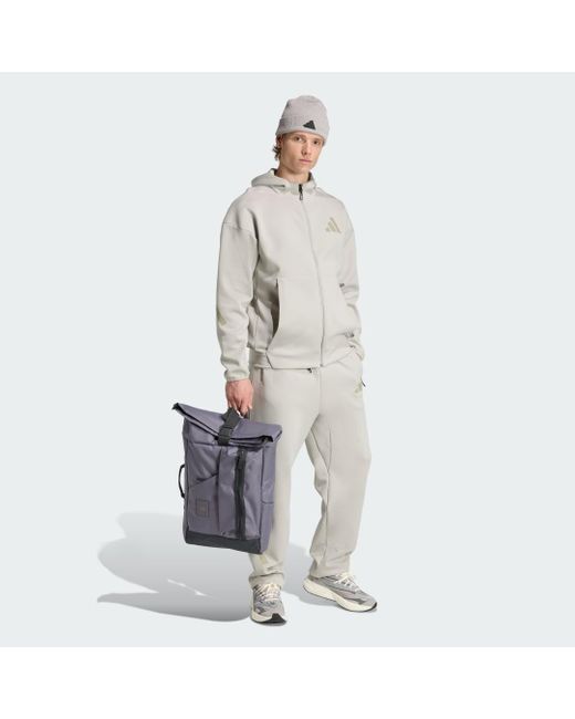 Adidas Black Utility Roll Top Rucksack