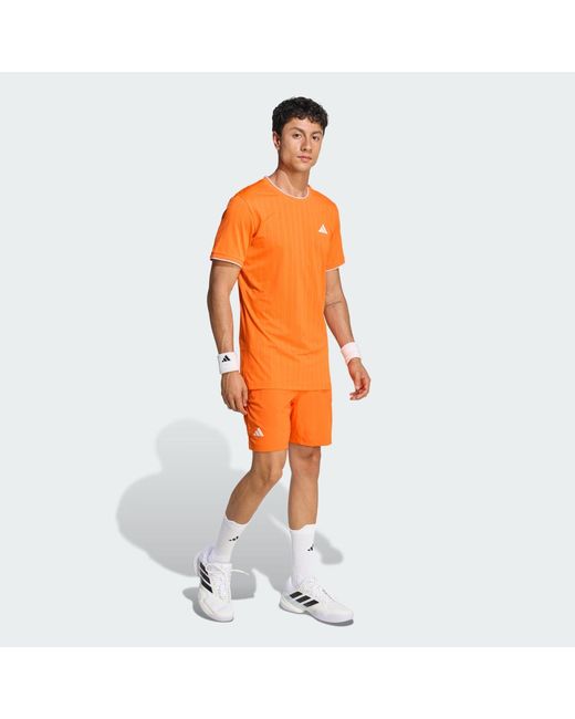 Adidas Orange Tennis Climacool+ Freelift T-Shirt Pro T-Shirt for men