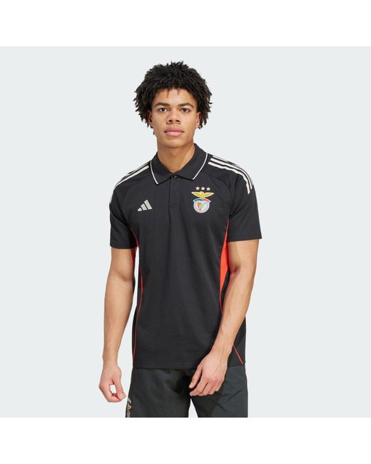 Adidas Gray Benfica Tiro 25 Competition Polo Shirt for men