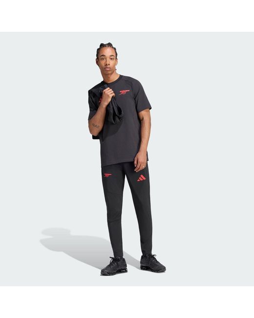Adidas Black Arsenal Fc Tiro Travel Tracksuit Bottoms for men