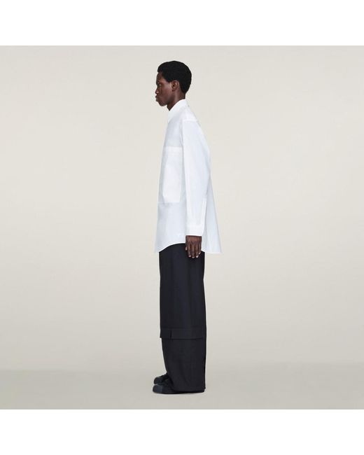 Adidas White Y-3 Sporty Cotton Shirt