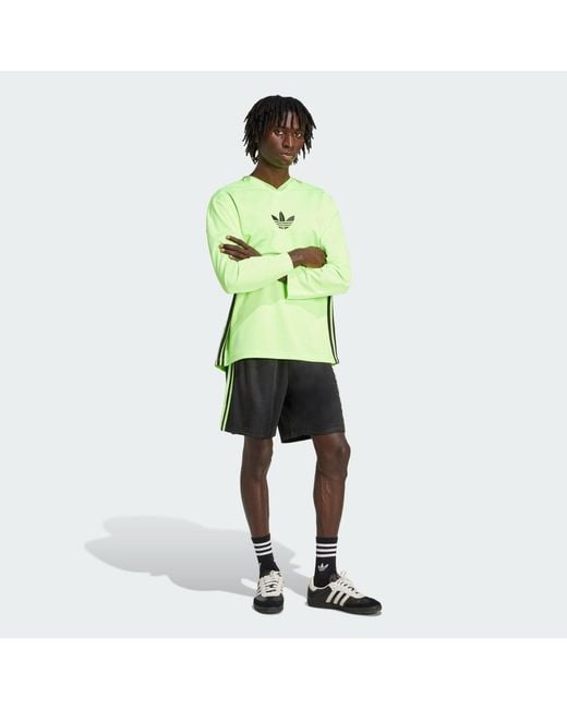 Adidas Green Adicolor Mesh Long Sleeve for men