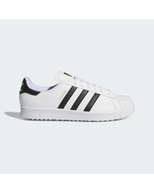 Adidas White Superstar Golf Spikeless