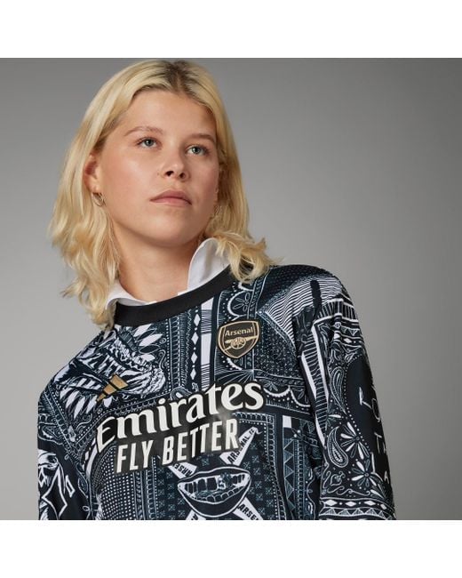 Maglia Pre-Match Warm Ian Wright Arsenal Fc di Adidas in Blue