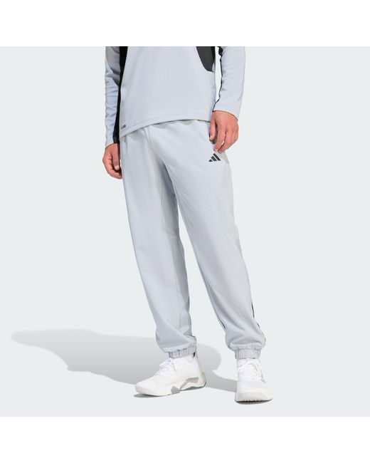 Adidas Gray Tech Essentials Workout Track Bottoms for men
