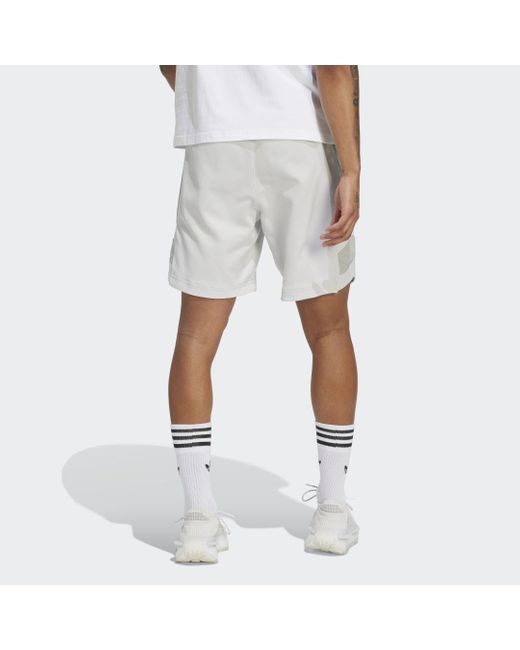 Adidas White Rekive Shorts for men