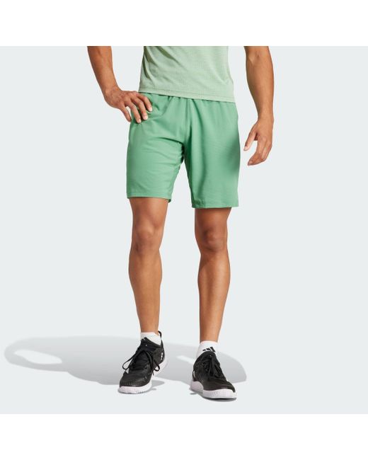 Adidas Green Tennis Ergo Shorts for men