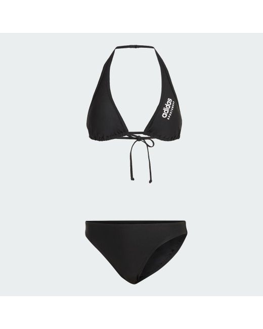 Adidas Brown Padded Sportswear Neckholder Bikini