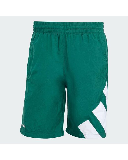 Adidas Green Adicolor Blocked Shorts for men