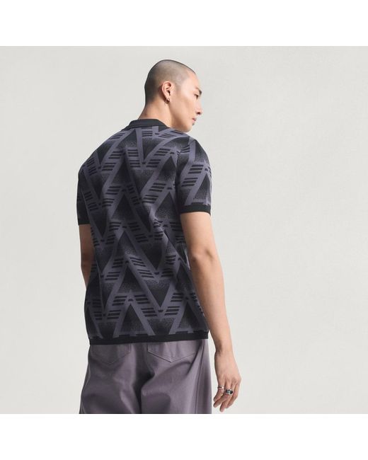 Adidas Blue Fully Fashion Knit Polo for men