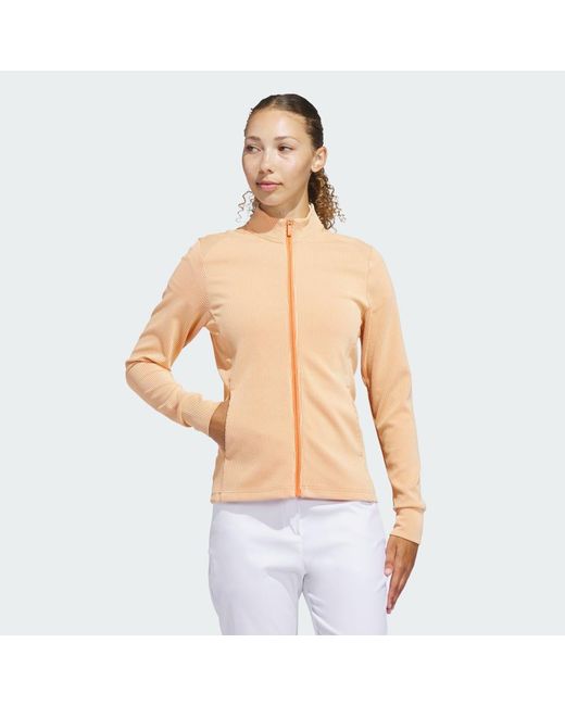 Giacca Full Zip Performance Texture di Adidas in White