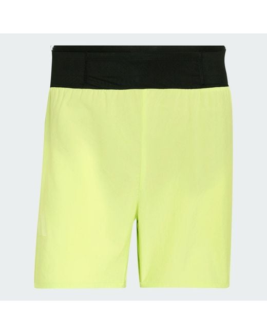 Adidas Yellow Terrex Xperior Clima365 Shorts for men