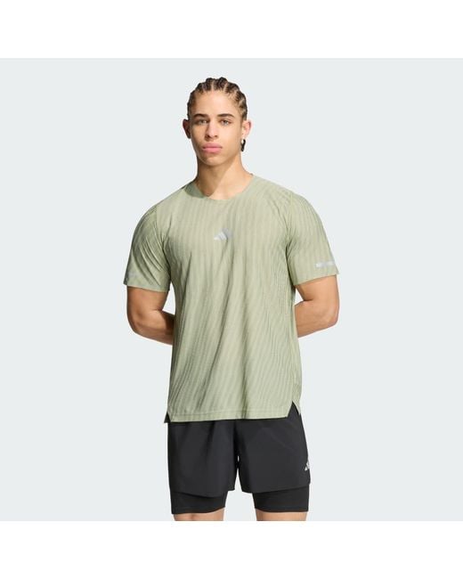 Adidas Green Adi365 Climacool+ Engineered T-Shirt for men
