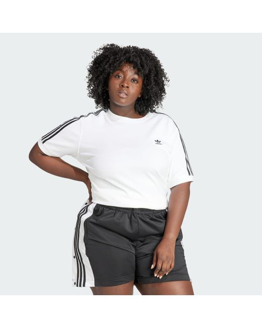 Adidas Originals White 3-stripes Baby T-shirt (plus Size)