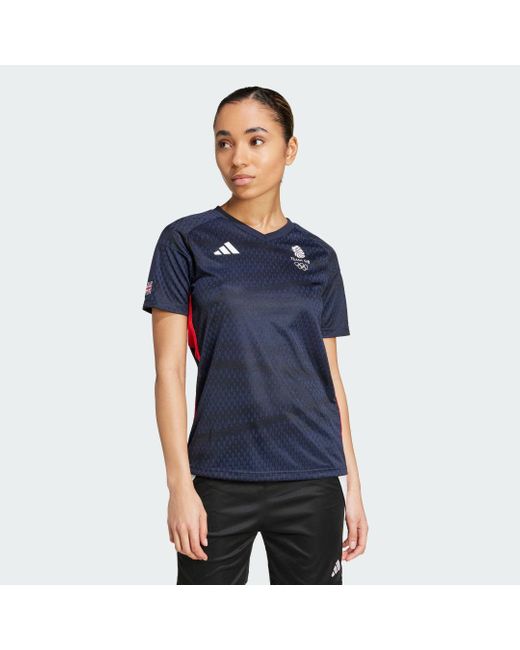 Maglia Da Calcio Team Gb di Adidas in Blue