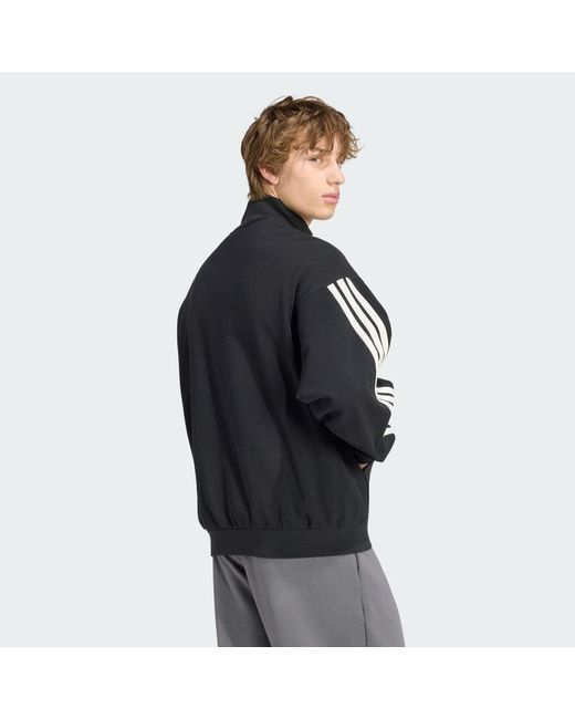 Adidas Black Kit 3-Stripes Track Top for men