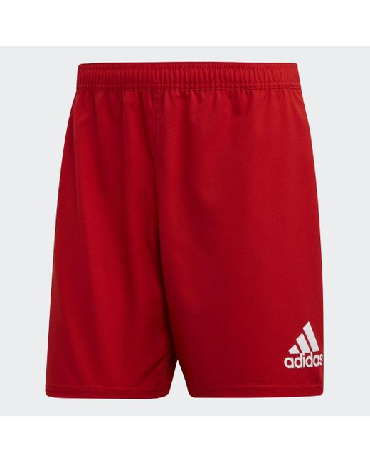 Adidas Red 3-stripes Shorts for men