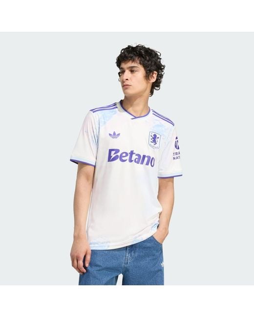 Adidas White Aston Villa Fc 25/26 Third Jersey for men