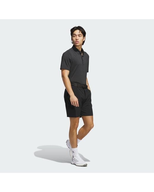 Adidas Black Ultimate365 Stripe Polo Shirt for men