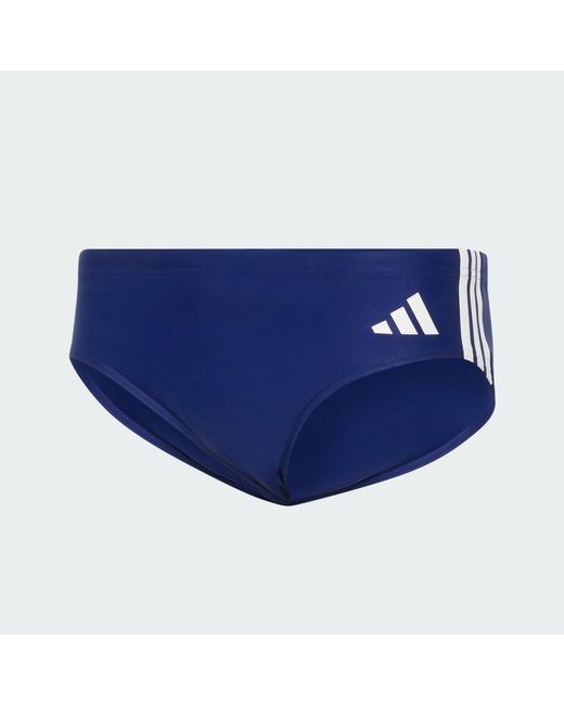 Adidas Blue 3S Swim Trunks for men