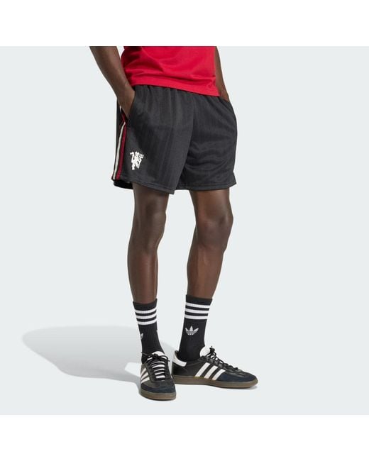 Adidas Black Football Manchester United Originals Short Jz2229 for men