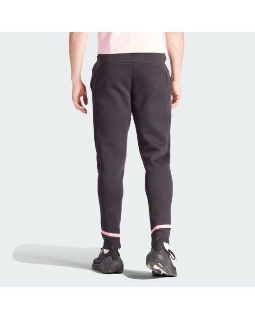Adidas Gray Inter Miami Cf Designed For Gameday Travel Tracksuit Bottoms for men