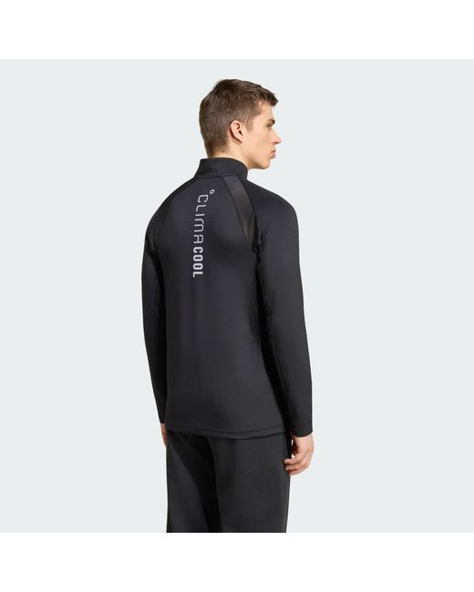 Adidas Black Tech Apparel 1/4 Zip Sweatshirt for men