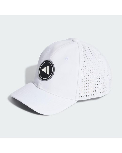 Adidas White Hydrophobic Tour Golf Hat for men