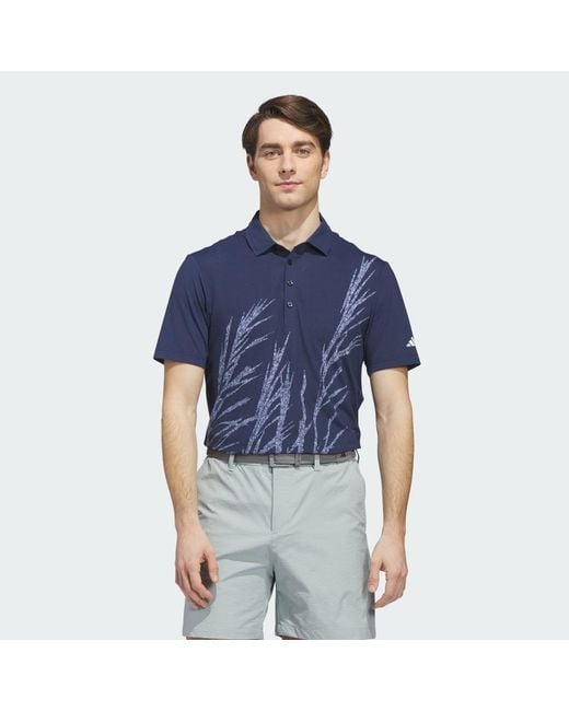 Adidas Blue Ultimate365 Tour Cool Feeling Fescue Polo Shirt for men