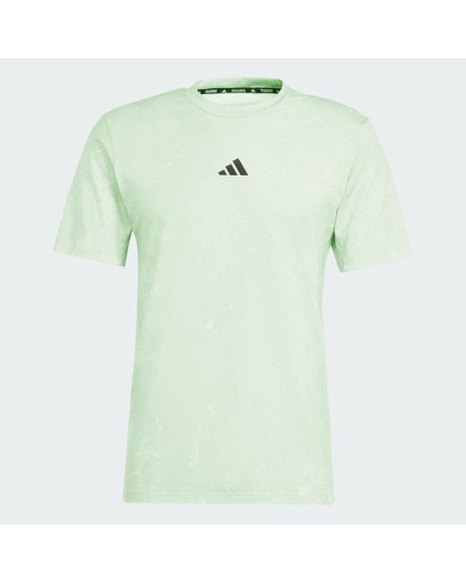 T-shirt Power Workout di Adidas in Green da Uomo