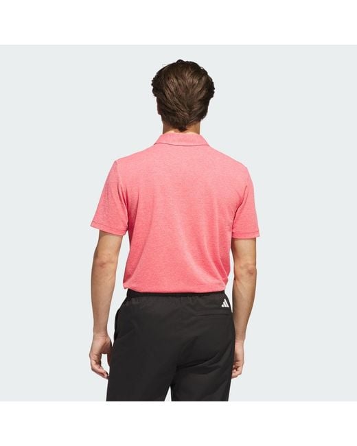 Adidas Red Drive Heather Polo Shirt for men