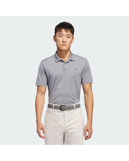 Polo Adi Performance Adidas de hombre de color Gray