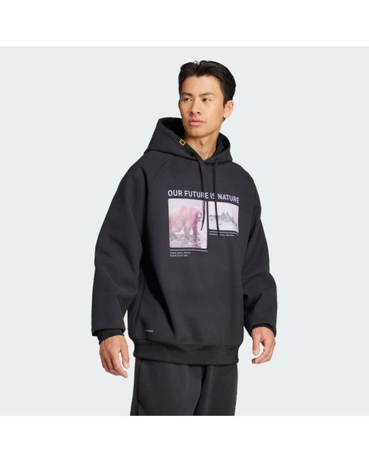 Adidas Black National Geographic Aeroready Warming Hoodie (Gender Neutral)