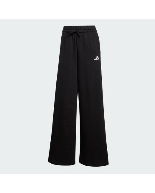 Adidas Black 3-Streifen Weite Fleecehose