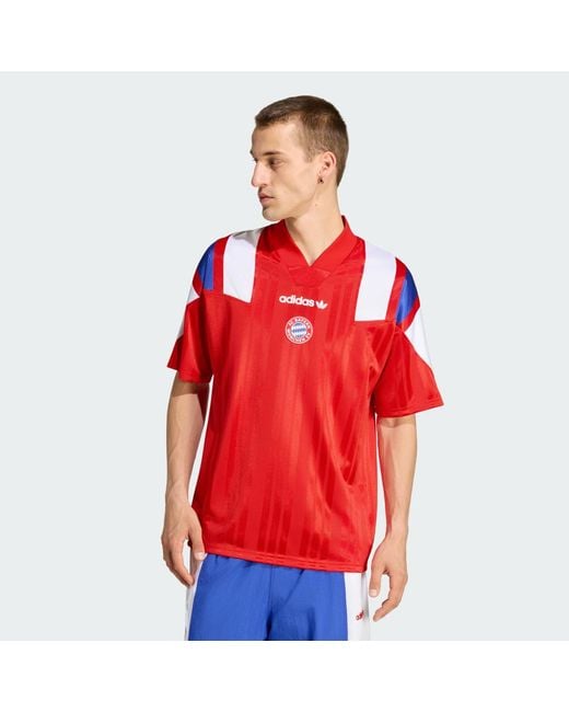 Adidas Red Fc Bayern Munich Eqt Jersey