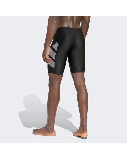 Adidas Black Big Bars Swim Jammers for men