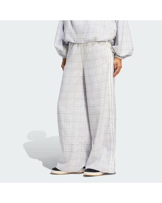 Adidas Gray Loose Check Track Pants