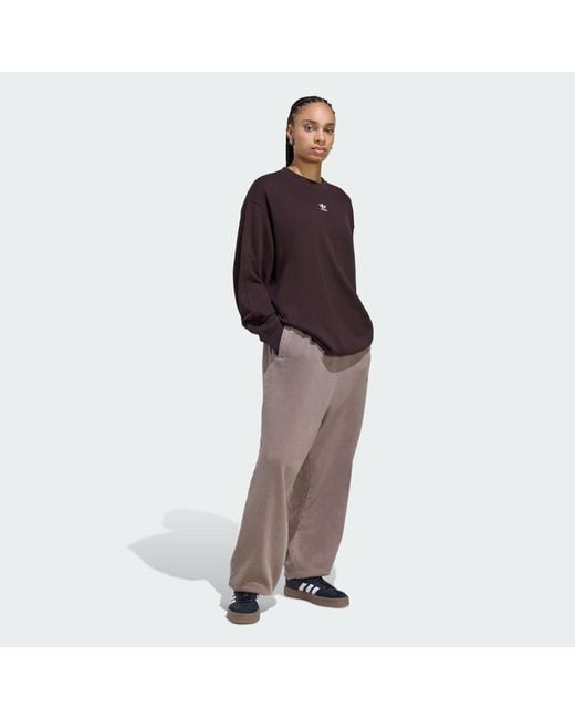 Adidas Brown Essentials Linear Byfr Jogger (Japan Jogger+ Washed