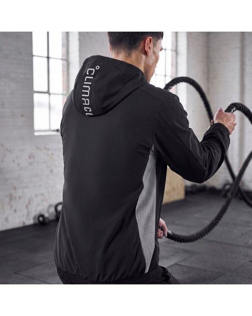 Adidas Black Tech Apparel Colour Block Track Top for men
