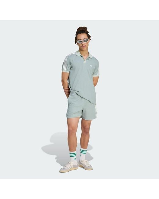 Adidas Blue Waffle Knit Sprinter Shorts for men